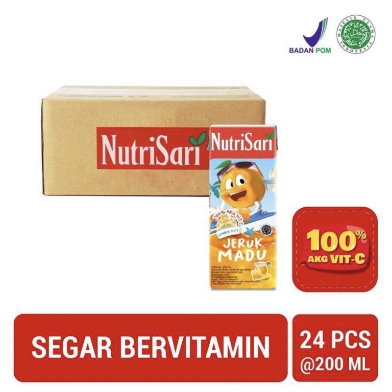 

NutriSari Jeruk Madu 200 ml x 24 pcs Ready To Drink