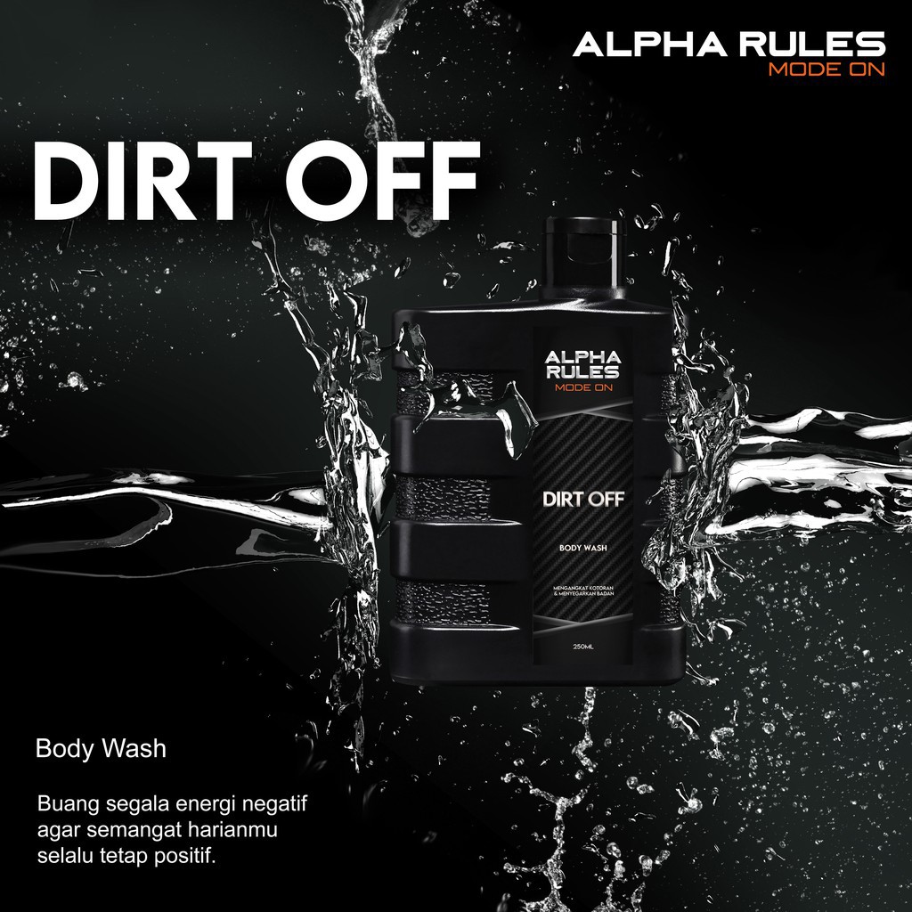 Bo Alpha Rules Dirt Off Sabun Mandi Cair Perawatan Tubuh Pria Body Wash Original