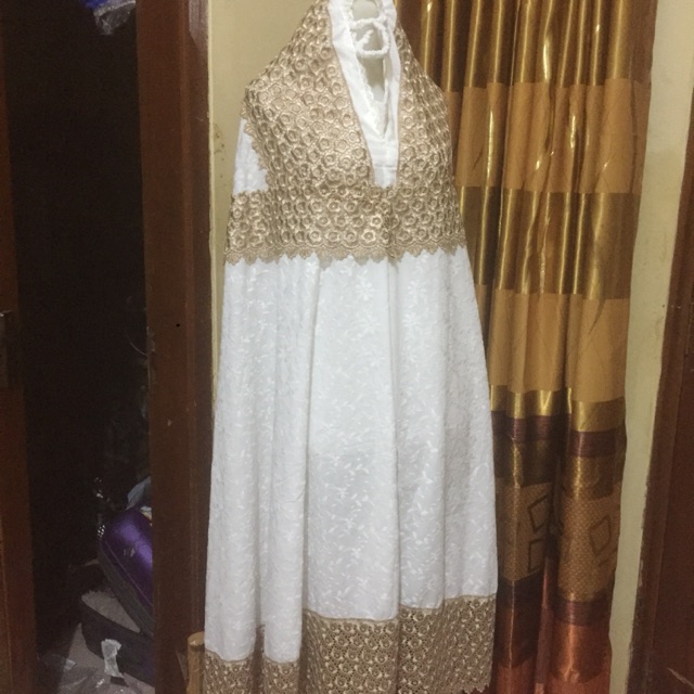 Mukena katun paris bordir