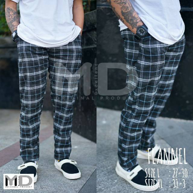  CELANA  TARTAN PRIA MOTIF KOTAK  KOTAK  BAHAN SEMI WOOL 