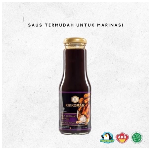 

KTr190 Kikkoman Garlic Teriyaki Sauce HALAL Saus Teryaki Bawang 300 g Praktis