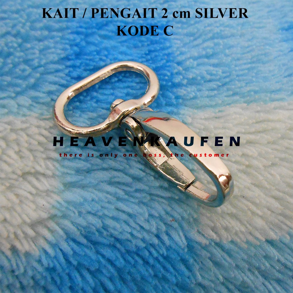 Pengait Kait Hook 2 cm Nikel Silver Standard Kode C