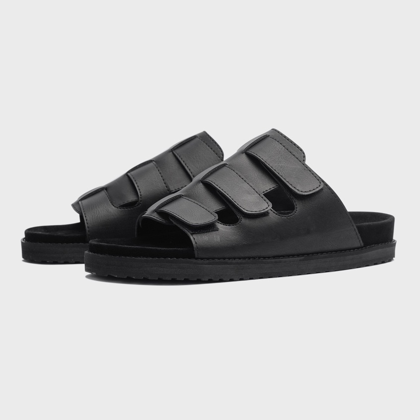 Chamber Black | Sendal Casual Hitam Original Kasual Chunky Pria Cowok Sandal | FORIND x Giant Flames