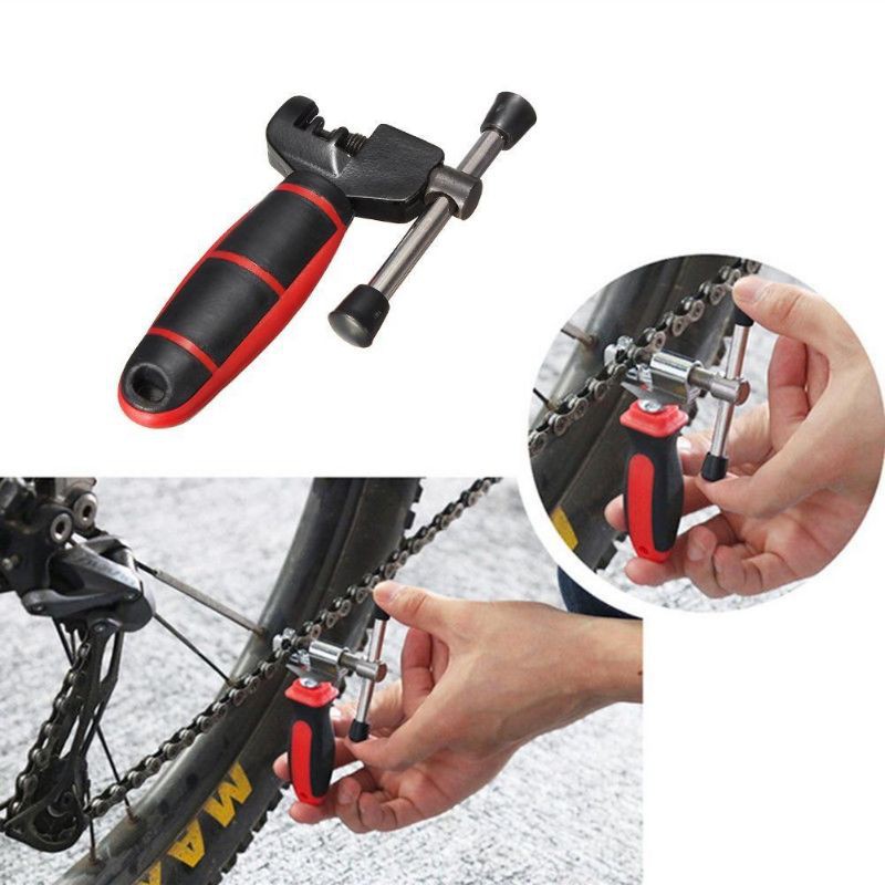 Alat Pemotong Rantai Sepeda Bahan Baja Untuk Reparasi Chain Breaker Merah