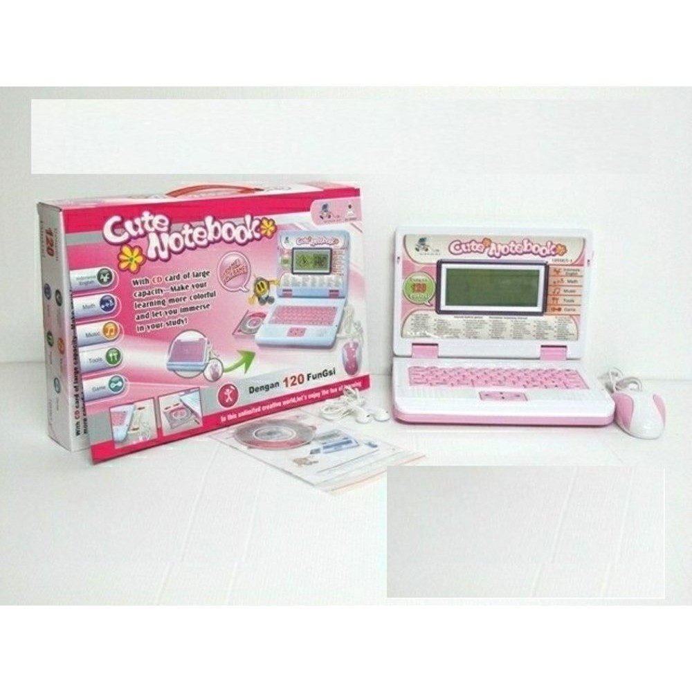 LAPTOP MAINAN MULTIFUNGSI CUTE NOTEBOOK PINK Limited Limited