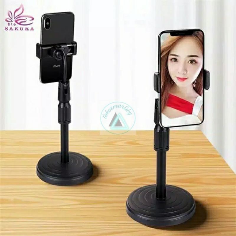 Holder HP Meja / Stand Foldable  Phone Holder  / 360° Rotating Tongsis / Stand HP