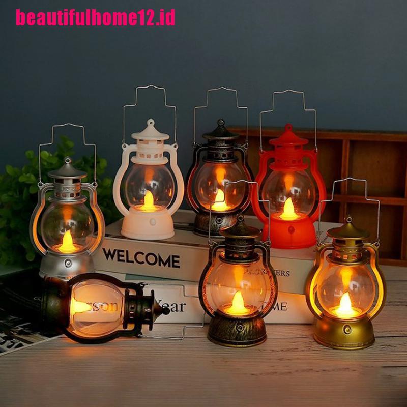 //beautifulhome// Retro Oil Lamp Halloween Decorative Led Small Home Party Lantern