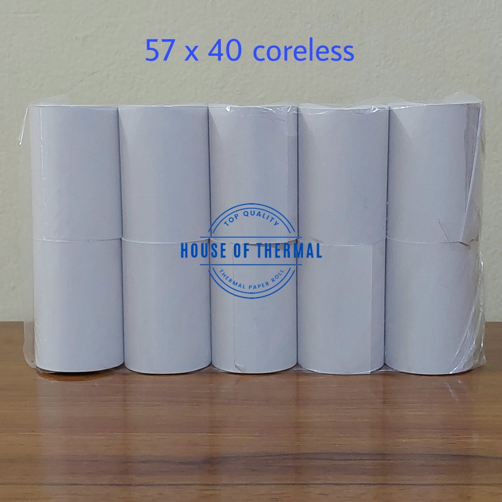 

Kertas Thermal Ukuran 57x40 Coreless / Struk Kasir / Free Bubblewrap / Murah