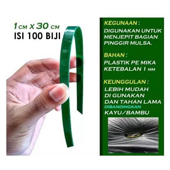Penjepit plastik Mulsa Isi 100 pcs cabe cabai tani murah grosir termurah jepit plastik mulsa lahan s