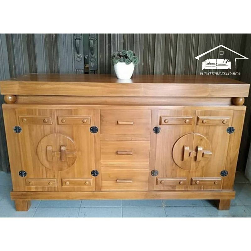 Bufet minimalis bola / Bufet jati minimalis / Bufet jati / Bufet jati jepara / Bufet TV / Bufet TV j