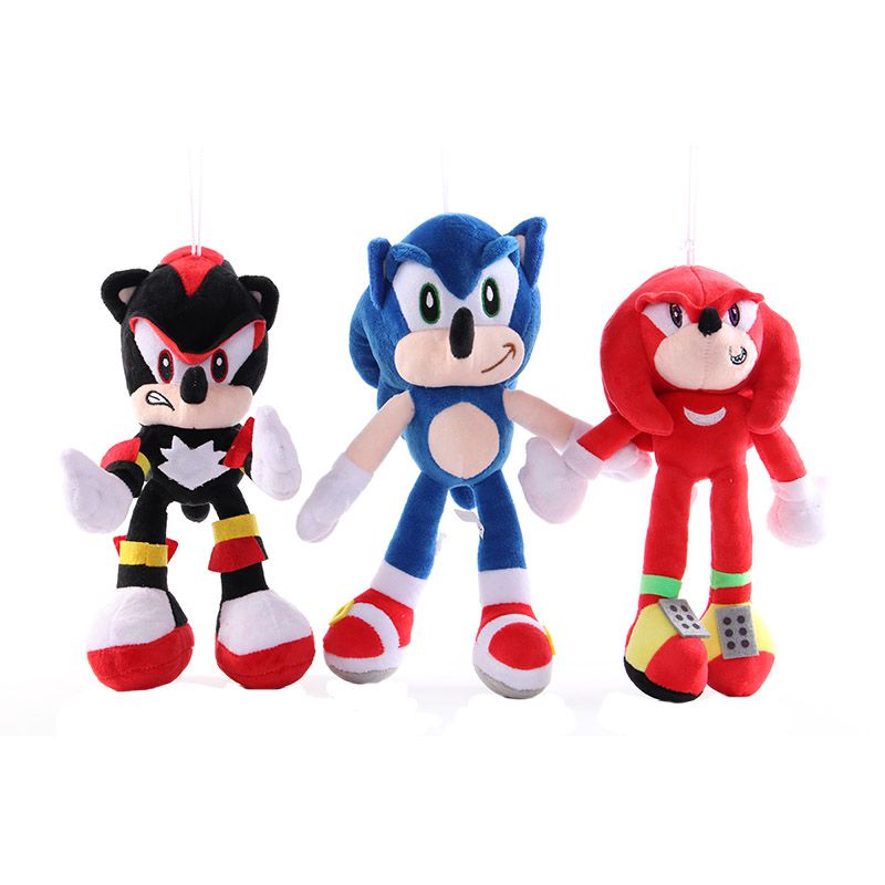 28cm Sonic Boneka The Hedgehog Shadow Mainan Plush Beranak Amy Rose Knuckle Tail Toy