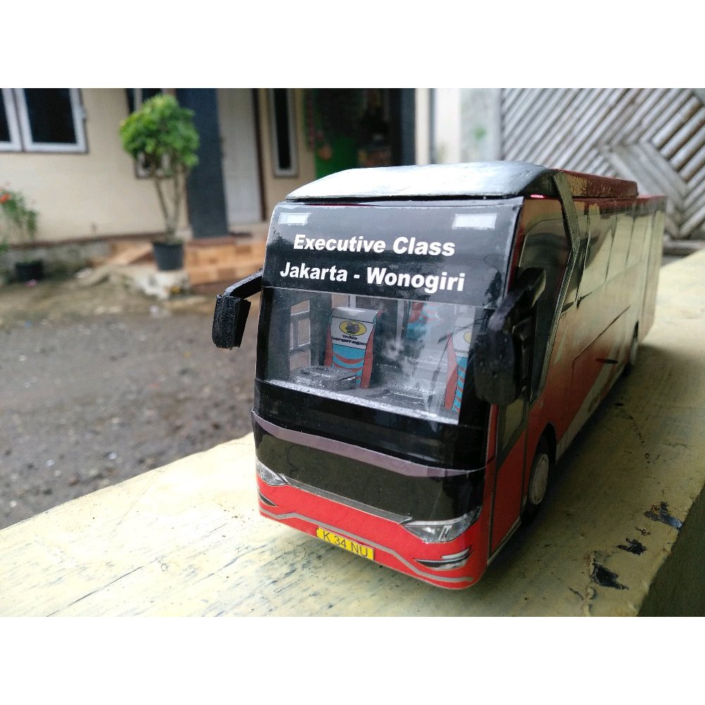 Miniatur Bus Agramas Legacy Sr 1 | Miniatur Bus Dari Triplek | Miniatur Bus Indonesia Full Interior
