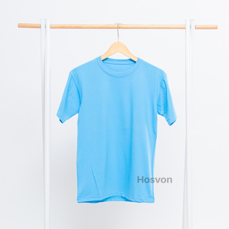 BIRU BABY Cotton Combed 20s Lengan Pendek (PRIA &amp; WANITA)