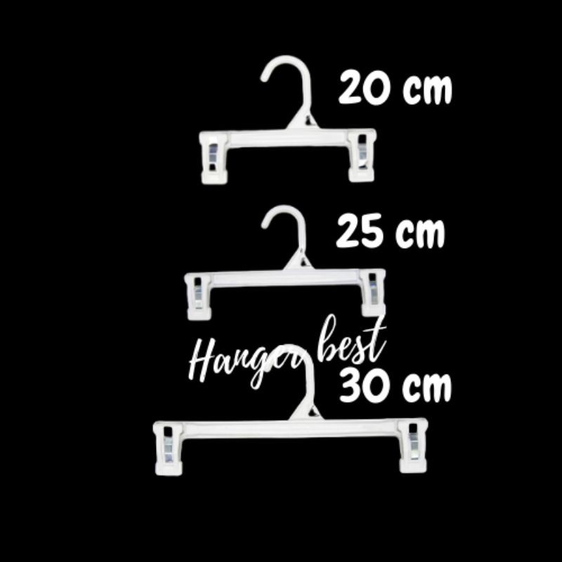 Hanger Jepit Celana / Kerudung / Rok / Anak Plastik (20 cm) Gantungan Baju Anak 1-3 tahun (12 pcs)