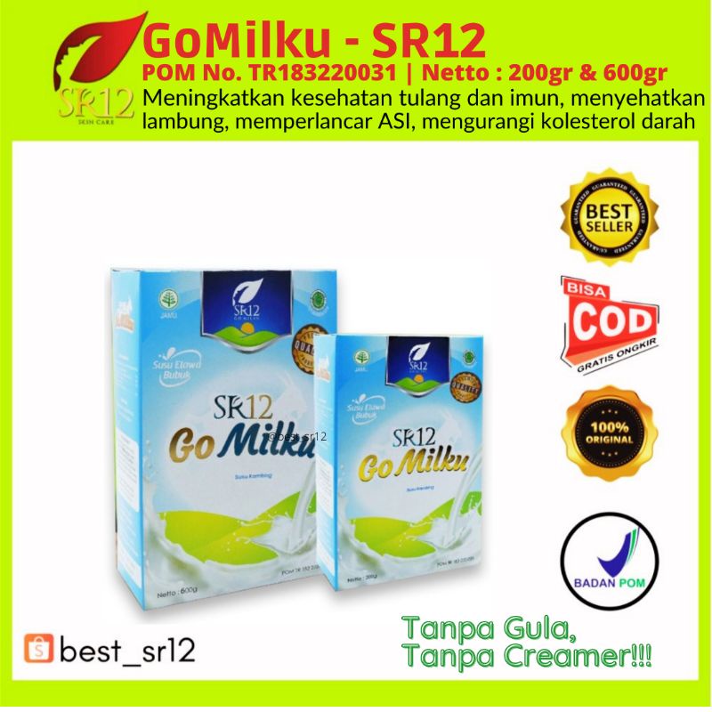 

Go milku Susu Kambing Etawa SR12 Gomilku Penambah Berat Badan Susu Gomilk Coklat 200 600 g [Tanpa Gula Tanpa Krimer]