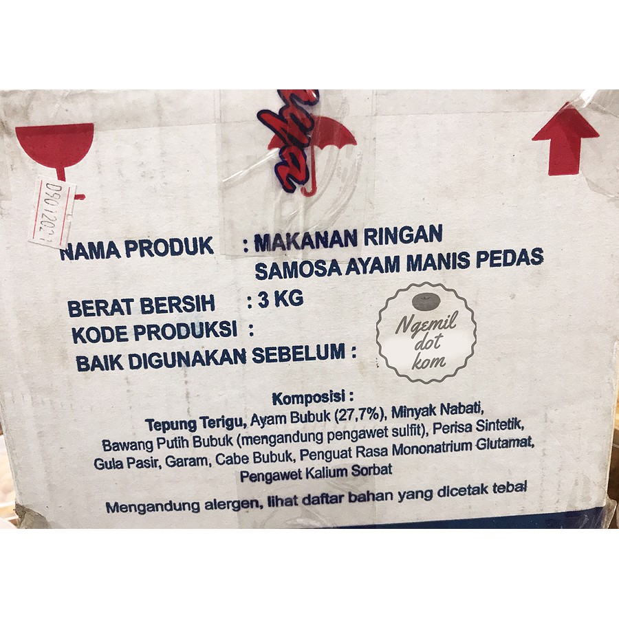 

Ay00! SAMOSA AYAM 250gr / SAMOSA KERING / SAMOSA SARIKAYA / SAMOSA PEDAS MANIS