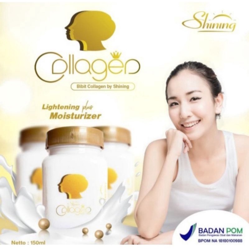 BIBIT COLLAGEN SHINING WITH MOISTURIZER BPOM MENCERAHKAN MELEMBABKAN MENGENCANGKAN