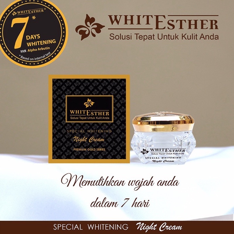 GROSIR BPOM WHITESTHER SPESIAL WHITENING NIGHT CREAM PREMIUM GOLD SERIES