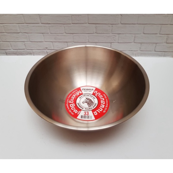 

Limited ZEBRA MIXING BOWL STAINLESS STEEL 33 CM - MANGKOK STAINLESS - 135033