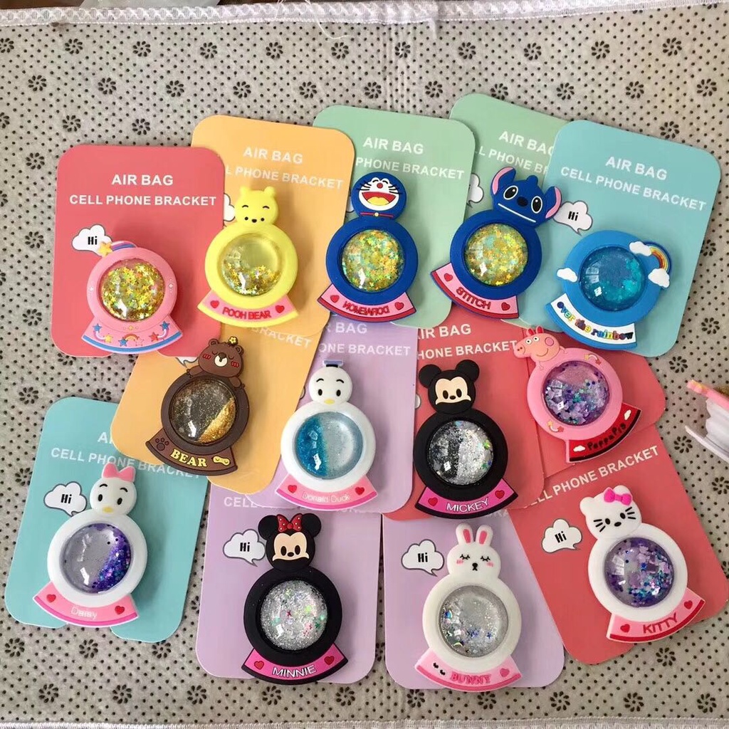 Popsocket Glitter Motif Kartun Popsockets Holder Hp Glitter Cartoon Popsockets/ Popsocket PSC Motif