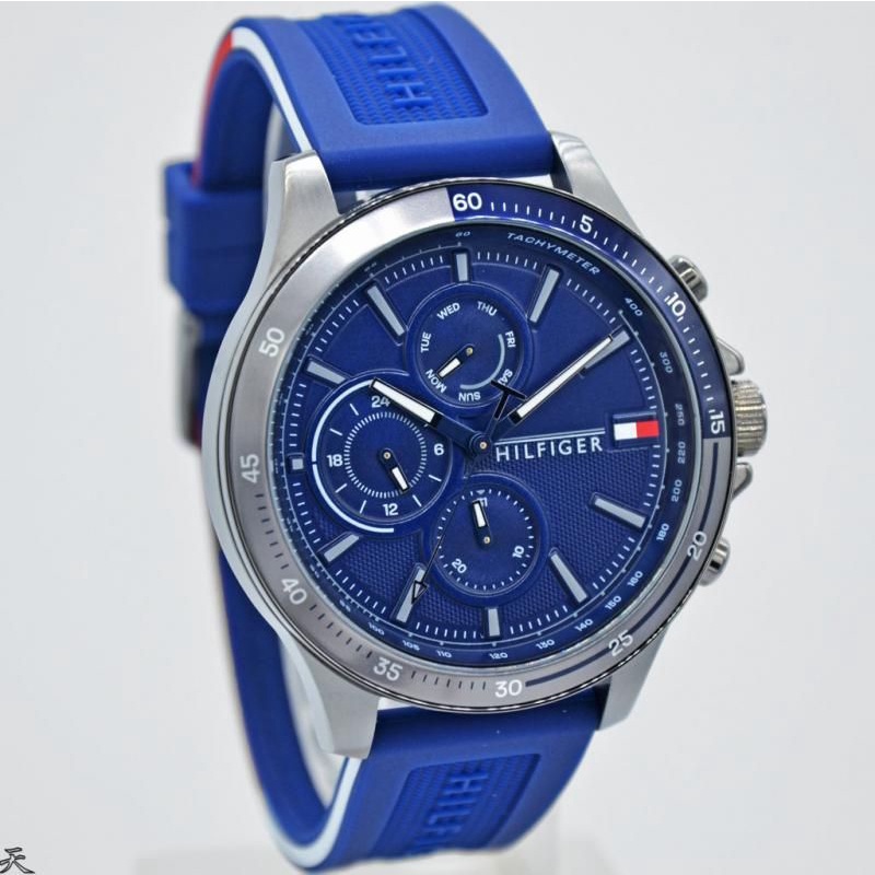 Jam Tangan Pria Tommy Hilfiger 1791721 Rubber Karet Original Murah