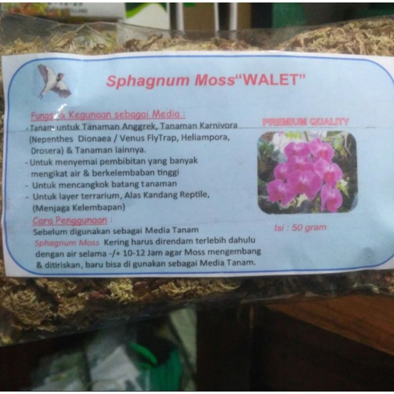 Media Tanam Anggrek Sphagnum Moss "Walet"