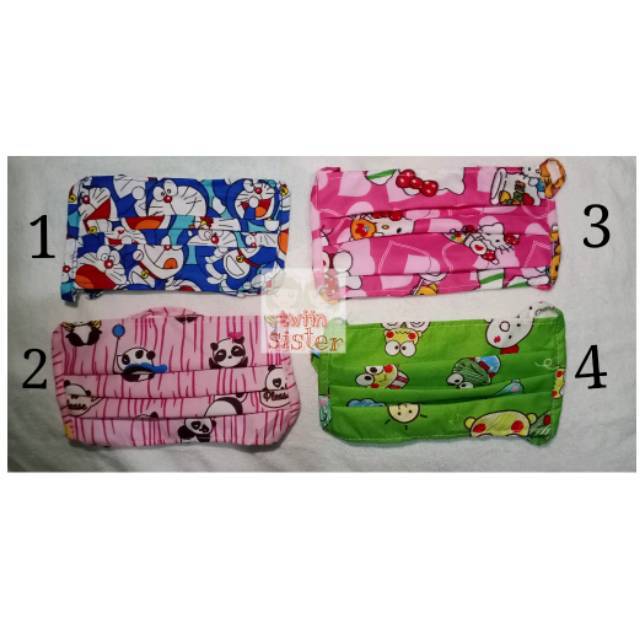 Masker Kain Kartun  Lusinan motif RANDOM Shopee Indonesia