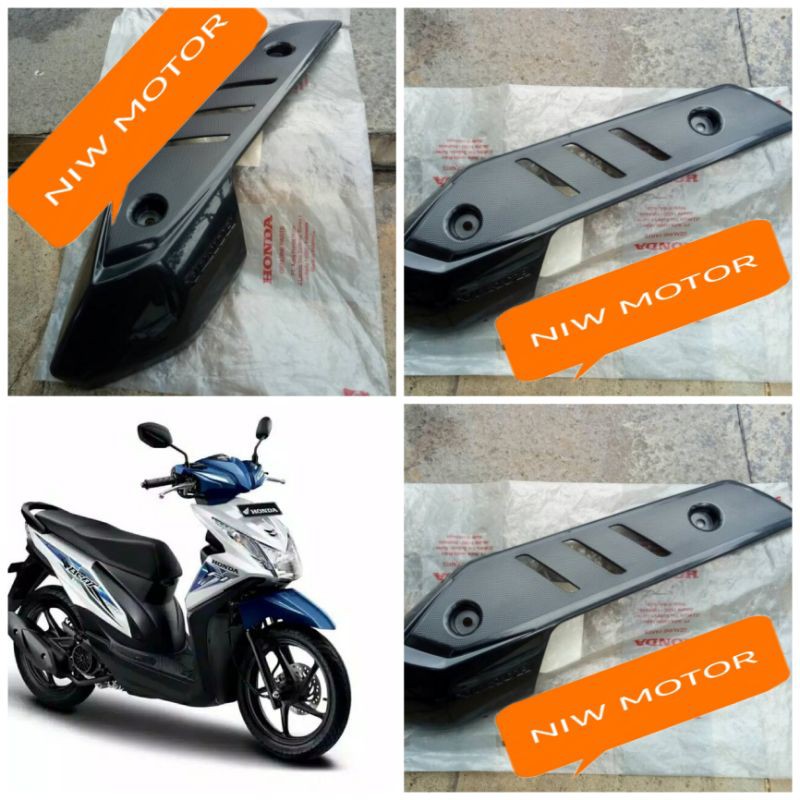 aksesoris tutup knalpot honda beat fi tahun 2012 - 2015 original