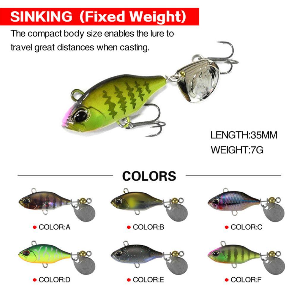 Chookyy Umpan Pancing Metal Spinner Tackle Sinking Spoon Metal Rotate Sequin Treble Hook