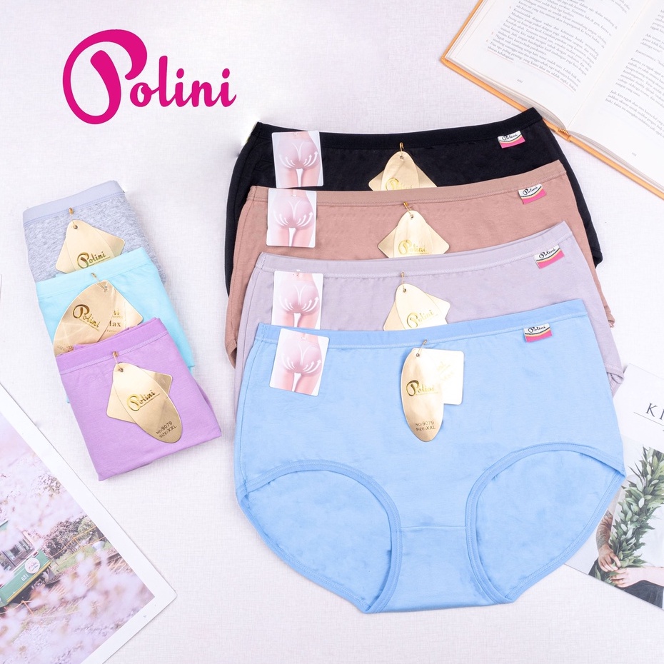 BEE - Celana Dalam Wanita / Cd Wanita Polos Mid Waist Undies Premium Pakaian Dalam Polini 9079