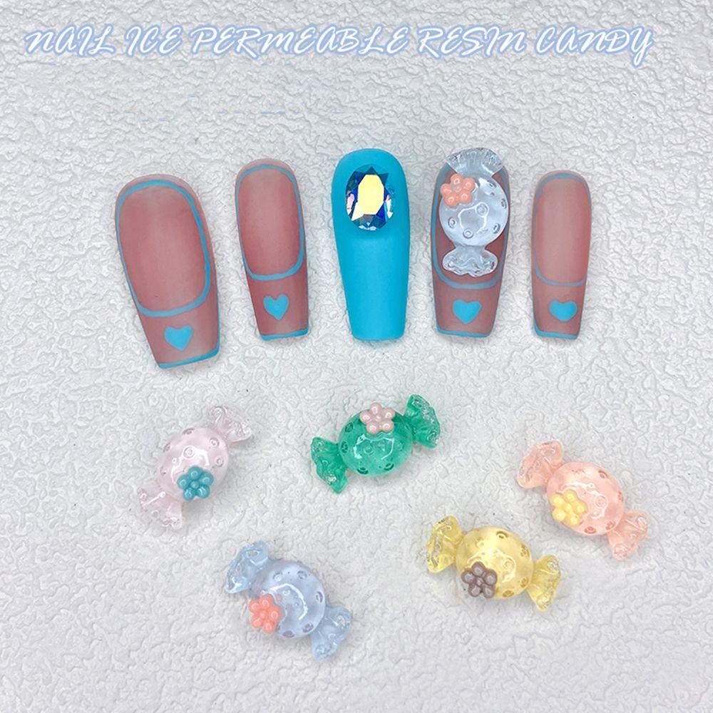 Mxbeauty Candy Nail Art Perhiasan Resin Kecil Segar Lucu Indah Tembus Jepang DIY Alat Nail Art