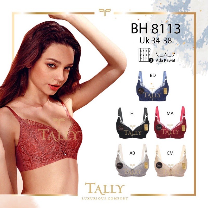 TALLY BRA BH 8113 I CUP B | ADA KAWAT | BUSA SEDANG I SIZE 34 - 38