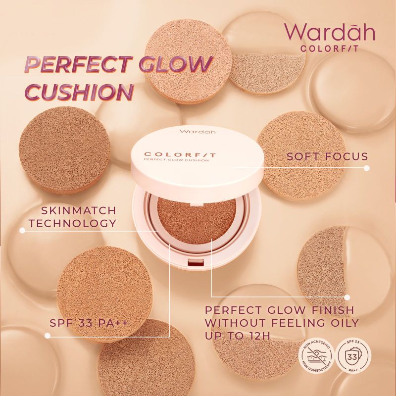 Wardah cushion colorfit / cushion wardah / colorfit cushion / cushion glow