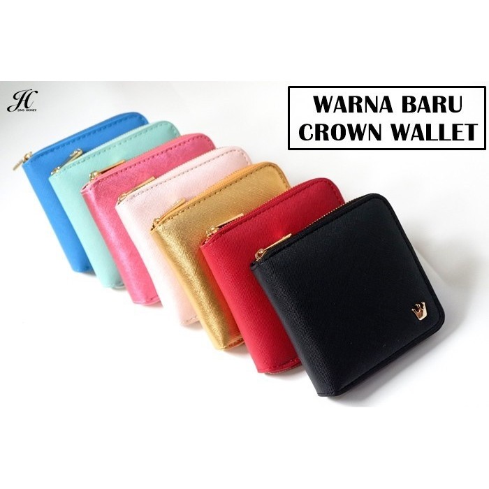 DOMPET KECIL LIPAT IMPORT WANITA CROWN WALLET MERK JIMS 