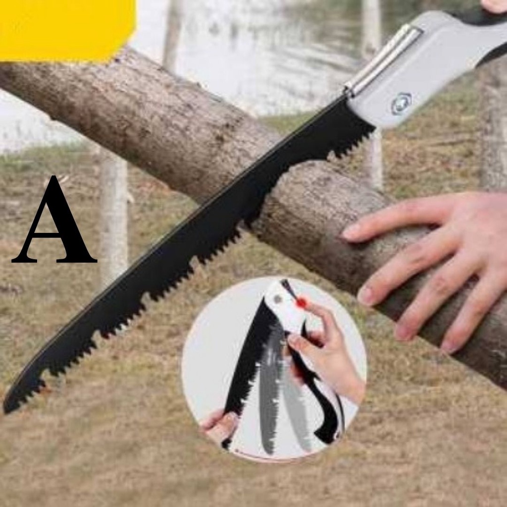Gergaji Kayu Mini Lipat Portable Gergaji Tangan Multifungsi Folding Saw Dahan Ranting Pohon Bonsai-A