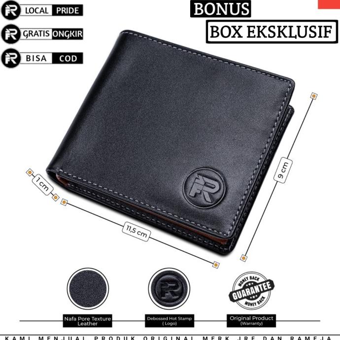 Dompet Kulit Pria JFR JS06 Dompet Pria Kulit Sapi Asli Dompet Pendek Termurah