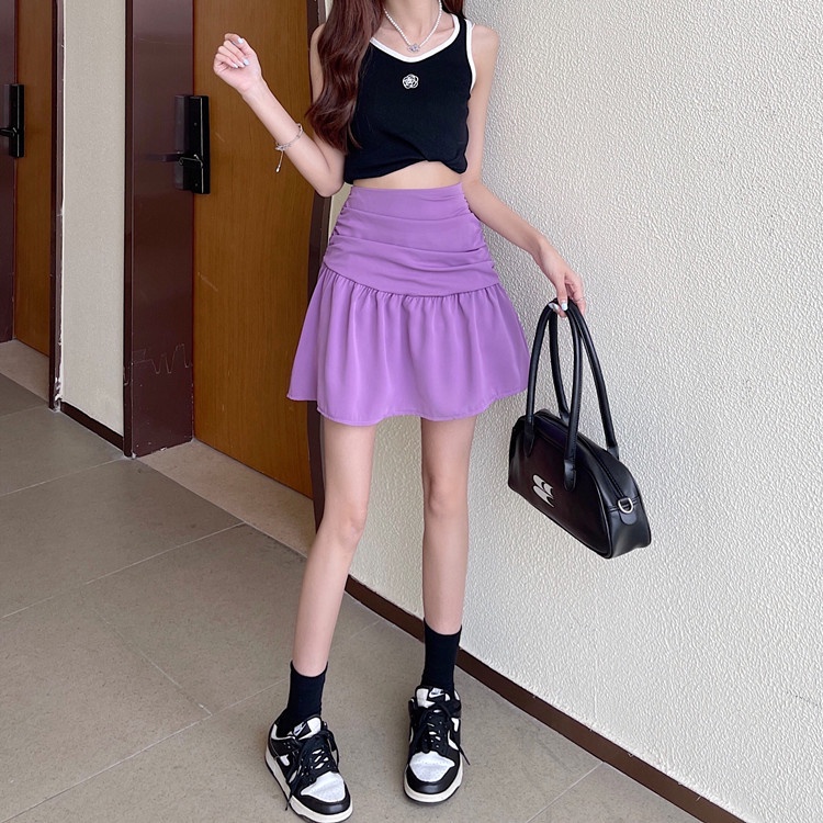 #Sisjuly# Baru Tinggi Pinggang Irregular Pleated Musim PanasAKata Hip Tas Bermartabat Rasa Desain Sesuai denga