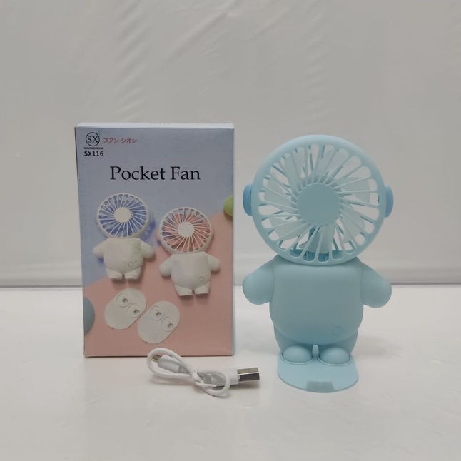 NEW Produk!! Kipas mini karakter lucu &amp; unik baterai isi ulang Mini Fan SX116