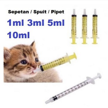 SEPETAN SPET/SPUIT/ WADAH PAKAN LOLOHAN KUCING/ANAKAN/KITTEN BARU LAHIR