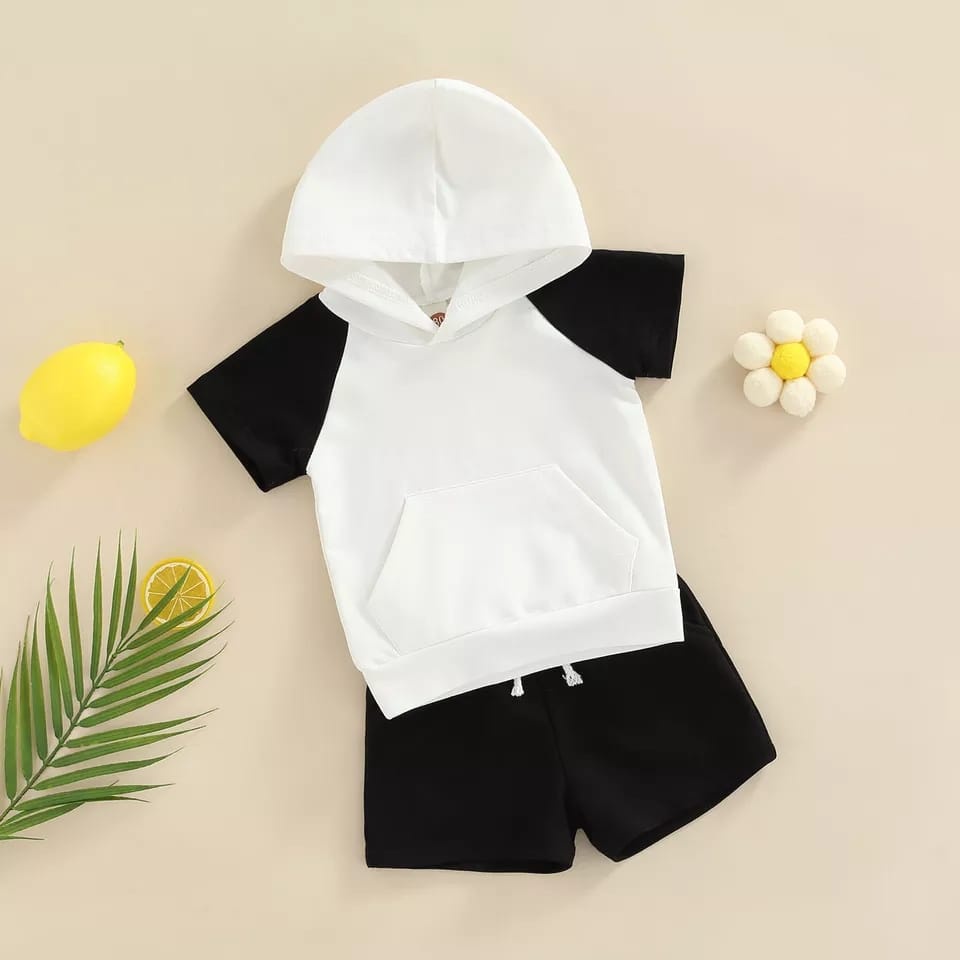 BEFAST - ZTL OOTD Setelan Anak ALICA / SET ANAK HOODIE LIDIA UNISEX / Pakaian Setelan Laki-Laki dan Perempuan / Oneset Anak Santai Rumahan / Atasan Kaos Hoodie Lengan pendek+Celana Pendek / Setelan Casual Anak-Anak / Terbarru 2022 / Oneset Polos