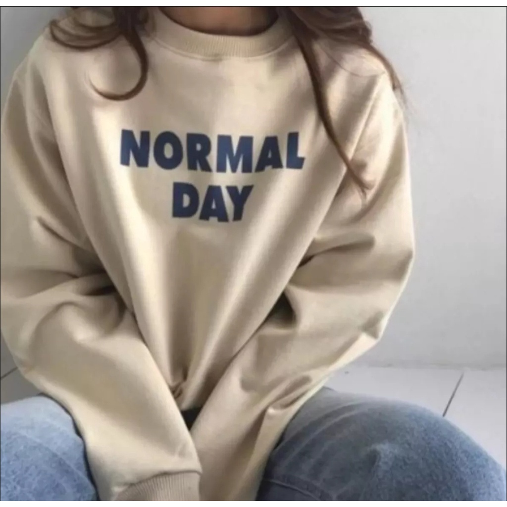 NORMAL DAY SWEATER OVERSIZE CREWNECK OBLONG WANITA