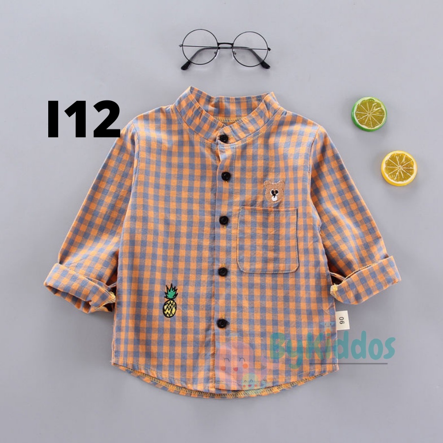 ByKiddos - Kemeja Import Anak Laki Laki Motif Lengan Panjang Bahan Adem High Quality Fashion / Kemeja Import Bayi Part 2