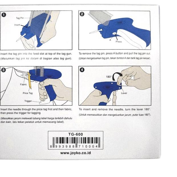 

Flash Sale PAKET TERTAG GUN JOYKO + ISI 5000pcs LABEL BAJU TAG PIN 35M Alat Tembak Pasang Label / Hangtag Bandrol Harga !!