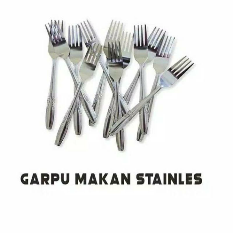 GARPU MAKAN STAINLESS 1 LUSIN/GARPU Stainless
