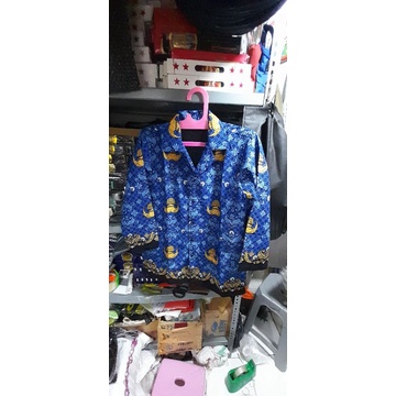 baju korpri,atasan korpri,baju batik korpri model wanita bahan katun lapis puring  ukuran XL