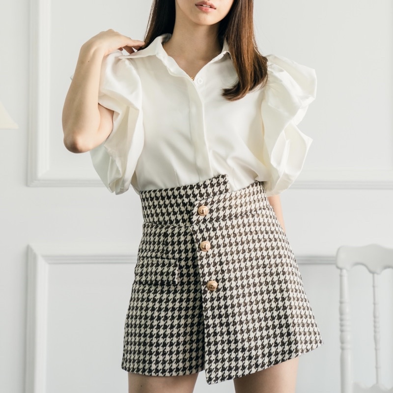 [ Keyclothingline ] Marsha Skort / Skort Tweed Wanita