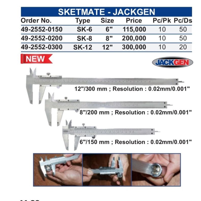 Alat Ukur Sketmat / Jangka Sorong JACKGEN By WIPRO