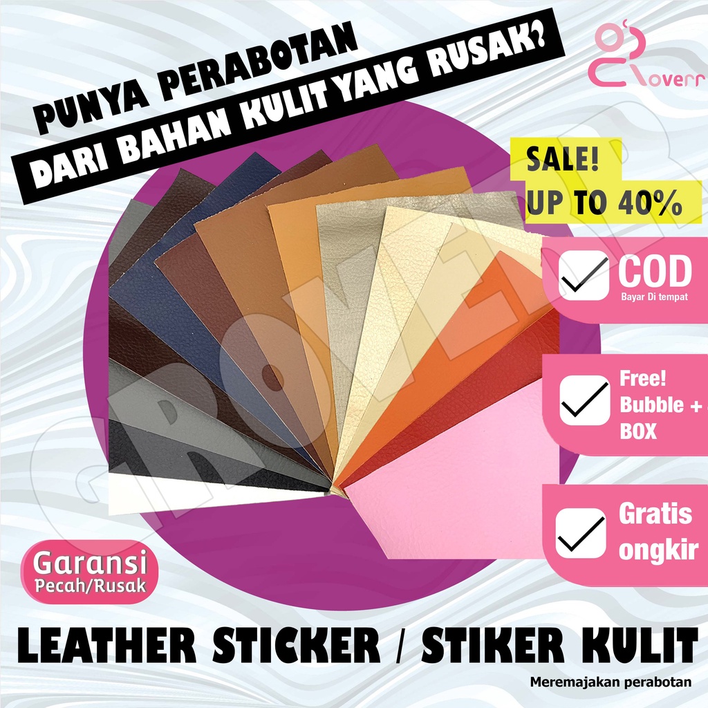 Sticker Stiker Tambalan Penambal Perbaikan Leather Leater Bahan Kulit Kualitas Import Sarung Jok Motor Kursi Mobil Sofa Tas Furniture Uk. 20 x 120 Multifungsi Berkualitas SL5