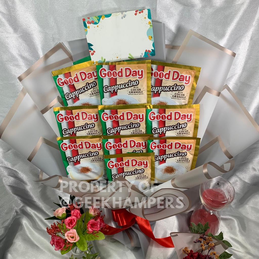 

Mini Buket Bouquet Bucket Kopi Good Day Cappucino Buket Murah Kado Hadiah Ulang Tahun Wisuda Sidang Kelulusan Snack Murah Banget