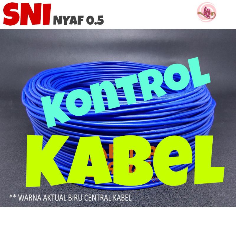 kabel kontrol nyaf 0.5 serabut biru sni plc panel pilot push button mesin kontaktor relay mbr power 